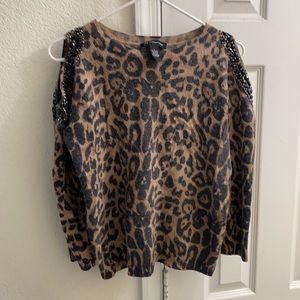 INC International Concepts Leopard Sweater